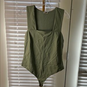 Free People Light Sage Green Bodysuit